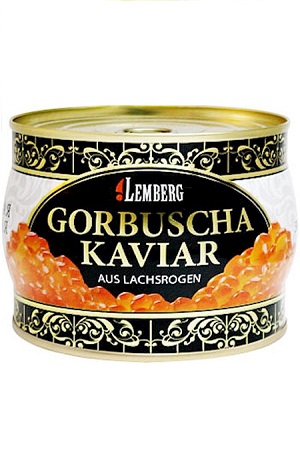 Kaviar grbastega lososa Premium, 500g, kovinska šk., TM Lemberg z dostavo v Sloveniji