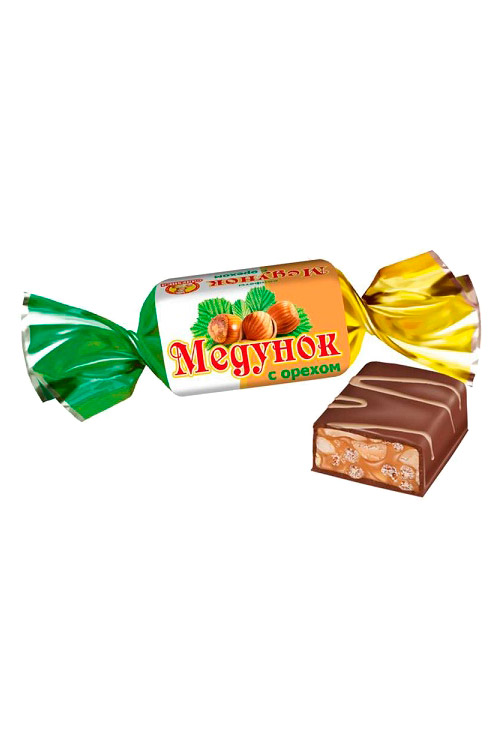 Мягкая карамель с фундуком в шоколаде Медунок с доставкой по Словении