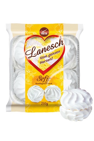 Zefir Lanež z okusom vanilije, 210g. Rusija z dostavo v Sloveniji