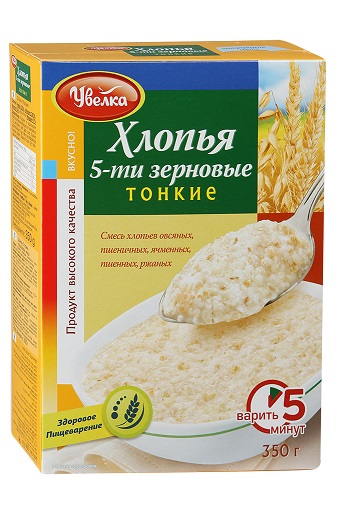 Kaša 5 žit, 350g. TM Uvelka, Rusija z dostavo v Sloveniji