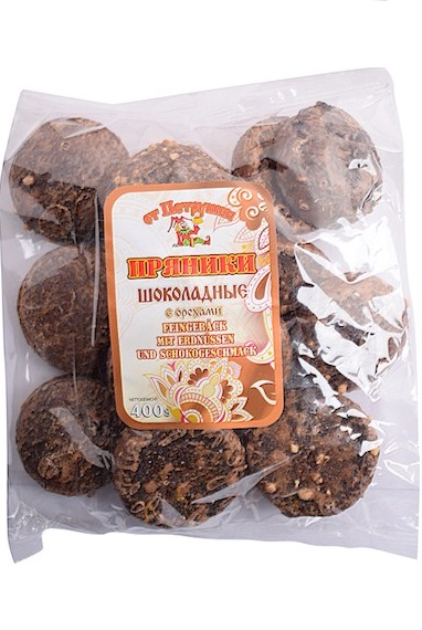 Medenjaki čokoladni z arašidi, 400g. Ukrajina z dostavo v Sloveniji