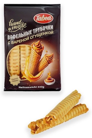 Вафельные трубочки со сгущенкой, 340г. Россия с доставкой по Словении