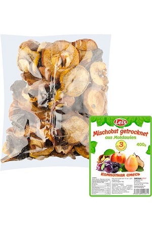 Mešano suho sadje, 3 vrste, 400g. Moldavija z dostavo v Sloveniji
