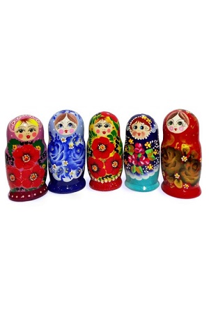 Matrjoška mix, navadna, 5 lutk, Rusija z dostavo v Sloveniji