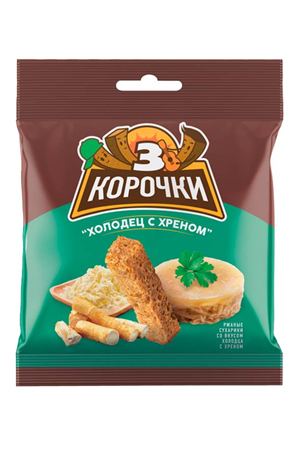 Krekerji 3 koročki z okusom žolca in hrena, 40g. Rusija z dostavo v Sloveniji