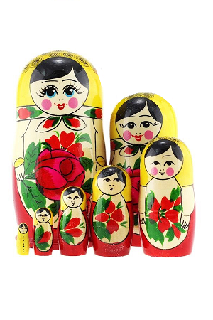 Матрешка классическая Семеновская, 7 кукол, Россия с доставкой по Словении
