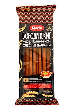 Хлебные палочки Бородинские ржаные, 200г. с доставкой по Словении