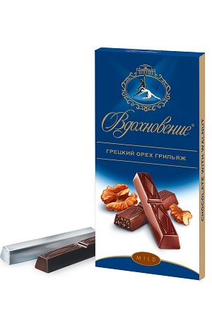 Čokolada Navdih z orehi 100g., Rusija z dostavo v Sloveniji