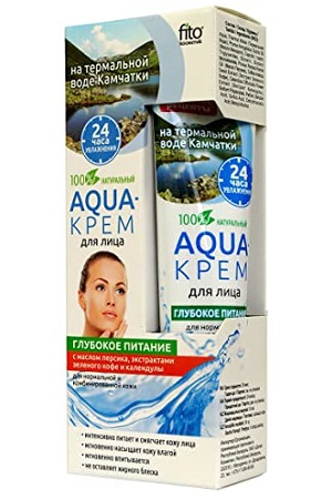 Aqua-крем для лица с маслом персика, экстрактом зеленого кофе и календулы с доставкой по Словении