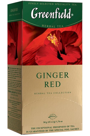 Напиток Greenfield Ginger Red чайный с ароматом имбиря 25пак.х2г. Россия с доставкой по Словении