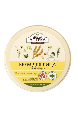 Крем для лица от морщин ростки пшеницы 200мл Зеленая аптека с доставкой по Словении