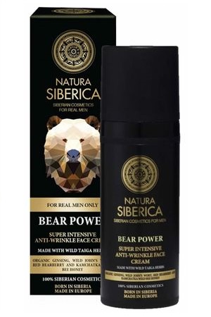 Moška super intenzivna krema za obraz proti gubam Bear Power Natura Siberica z dostavo v Sloveniji