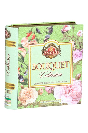 Kolekcija zelenega čaja Basilur Kniga Bouquet collection v vreč. z dostavo v Sloveniji