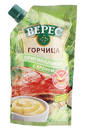Gorčica Originalna s hrenom Veres 130g. Ukrajina z dostavo v Sloveniji