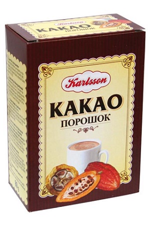 Какао порошок обезжиренный Karlosson 80г с доставкой по Словении