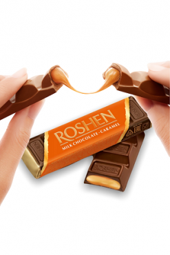 Шоколадный батончик Roshen c карамельной начинкой