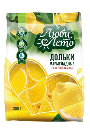 Žele doljki z okusom limona Ljubi Leto, 250g. Rusija z dostavo v Sloveniji