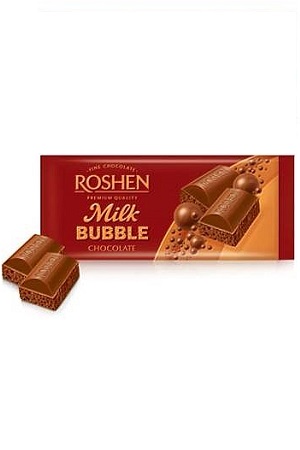 Шоколад Milk Bubble молочный пористый 80г Roshen с доставкой по Словении