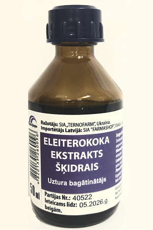 Tinktura Elevterokoka s kapalko 50ml, Prehransko dopolnilo z dostavo v Sloveniji