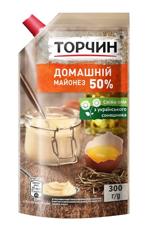 Майонез Домашний Торчин 50% жирности 300г., Украина с доставкой по Словении