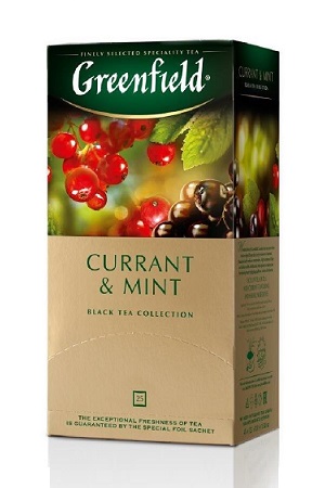 Чай Greenfield Currant Mint Смородина Мята 25 х 1,5г с доставкой по Словении