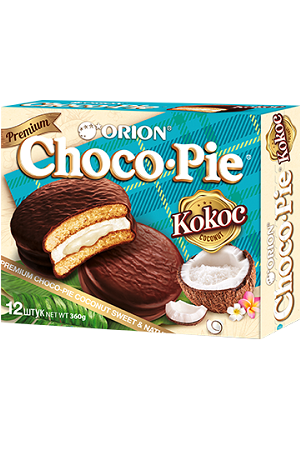 Пирожное Choco-Pie Kokos 30г х12шт., 360г. с доставкой по Словении