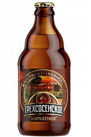 Пиво Трехсосенское темное Бархатное 4,6% 0,45л. Россия с доставкой по Словении