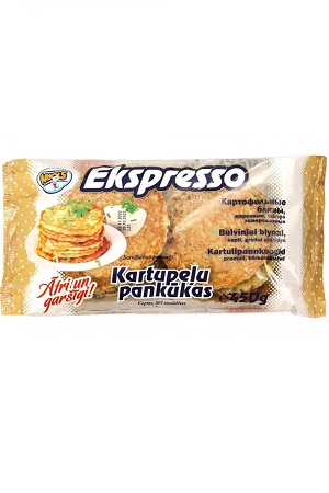 Картофельные Драники 450г быстро замороженные Ekspresso Латвия с доставкой по Словении