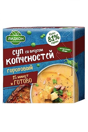 Суп гороховый в брикете со вкусом копченостей 200г Белоруссия с доставкой по Словении