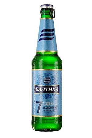 Pivo Baltika #7 Exportnoje 5,4% lager 0,5L., Rusija z dostavo v Sloveniji