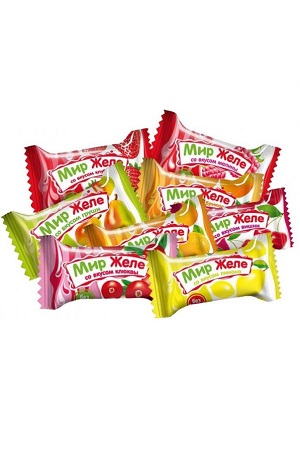 Bonboni Mir Žele Mix Rusija na vago z dostavo v Sloveniji