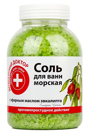 Sol za kopel z eteričnim oljem evkalipta Home Doctor 1kg z dostavo v Sloveniji