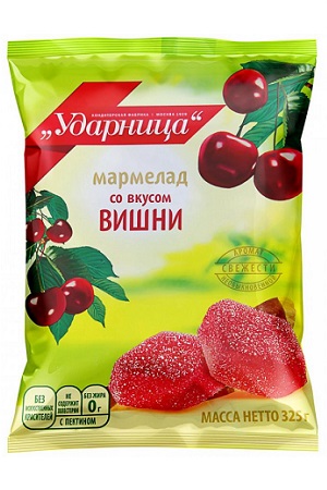 Мармелад со вкусом вишни Ударница 325г с доставкой по Словении