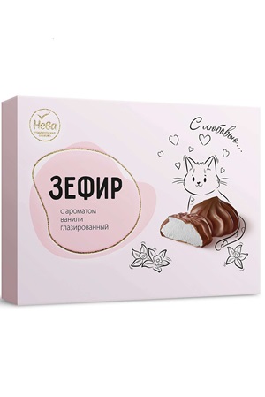 Penasta sladica Zefir Neva z aromo vanilije v čokoladi 185g z dostavo v Sloveniji