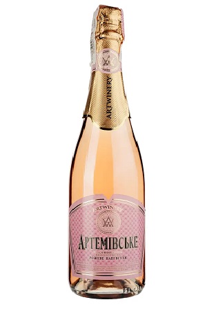 Игристое вино Артемовское розовое полусухое 12% с доставкой по Словении