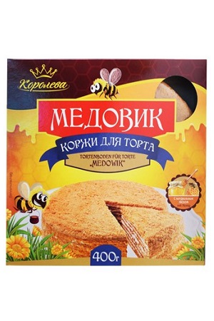 Коржи для торта Медовик 400г Королева, Украина с доставкой по Словении