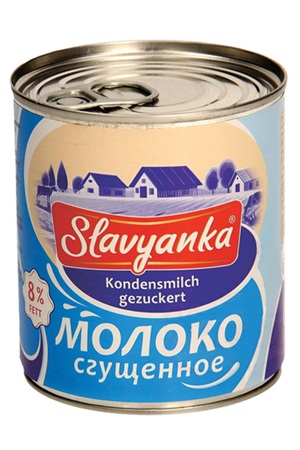 Sladkano kondenzirano mleko Slavyanka 8% 397g Litva z dostavo v Sloveniji