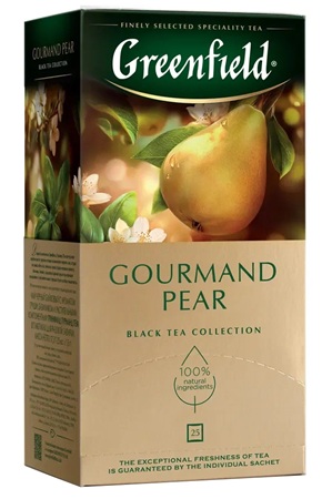 Črni čaj GOURMAND PEAR Greenfield v vrečkah z dostavo v Sloveniji