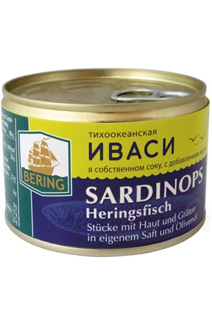 Тихоокеанская селедка Иваси с добавлением масла 250г. с доставкой по Словении