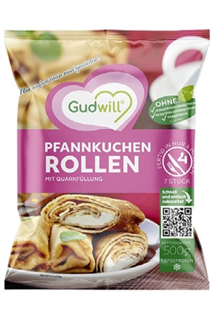 Блины с творожной начинкой Gudwill 500г. Латвия с доставкой по Словении
