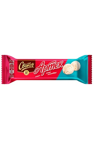 Вафли со вкусом пломбира Артек Svitoch 71г Украина с доставкой по Словении