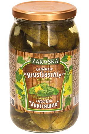 Marinirane kumare Hrustljave s koprom 860g Poljska z dostavo v Sloveniji