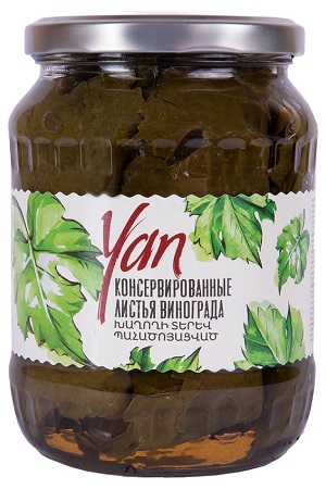 Листья виноградные консервированные Yan, Армения 440г с доставкой по Словении