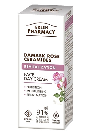 Dnevna krema za obraz Damaščanska vrtnica in ceramidi Green Pharmacy z dostavo v Sloveniji
