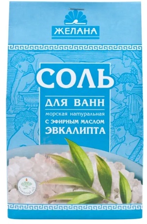 Морская соль для ванн с маслом эвкалипта Желанна 500 г с доставкой по Словении