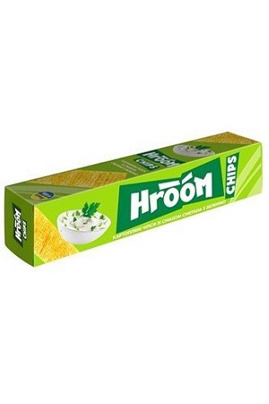 Čipsi ploščati z okusom kisle smetane in zelišč Hroom 50g z dostavo v Sloveniji