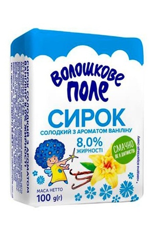 Творожная масса с ванилью Волошково поле 100г Продукт заморожен с доставкой по Словении