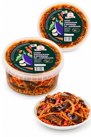 Solata iz jajčevcev in korenja na korejski način 450g z dostavo v Sloveniji